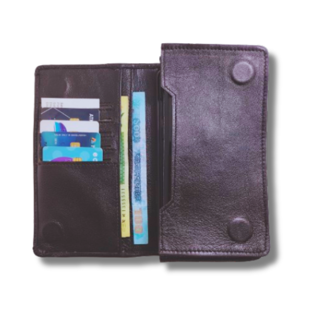 This is the picture of Authentic Leather Magnetic Closure Mobile Wallet For Men – 2