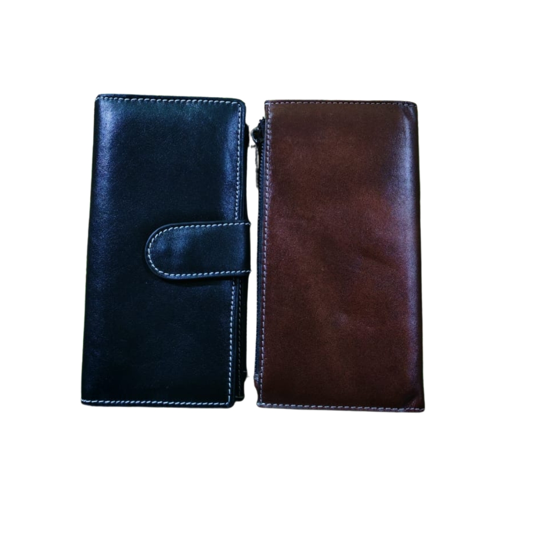 Men’s Brown Genuine Leather Long Wallet