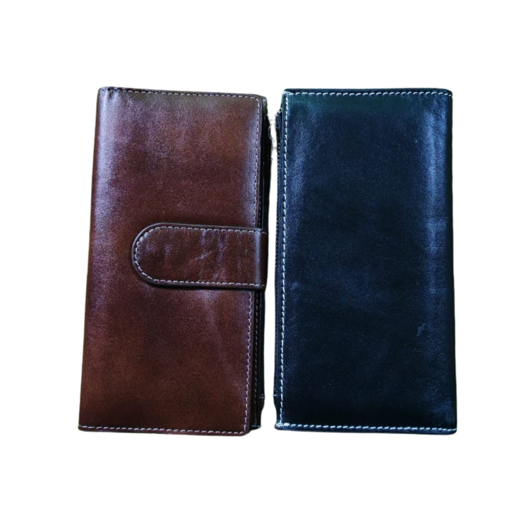 Men’s Brown Genuine Leather Long Wallet