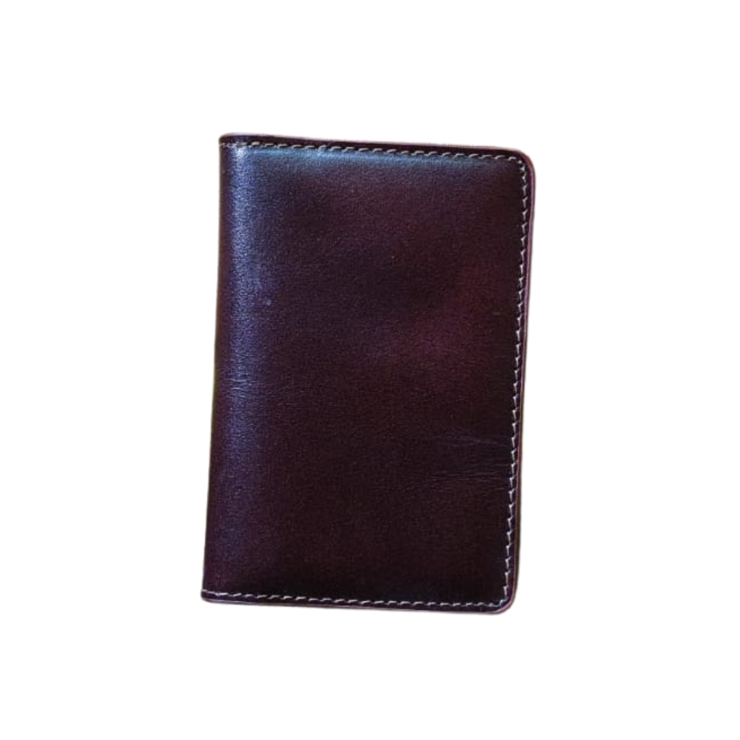 Brown genuine leather men’s wallet with smooth finish and premium stitching.