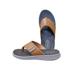 Men’s brown genuine leather sandal with cushioned sole – Shabab Leather