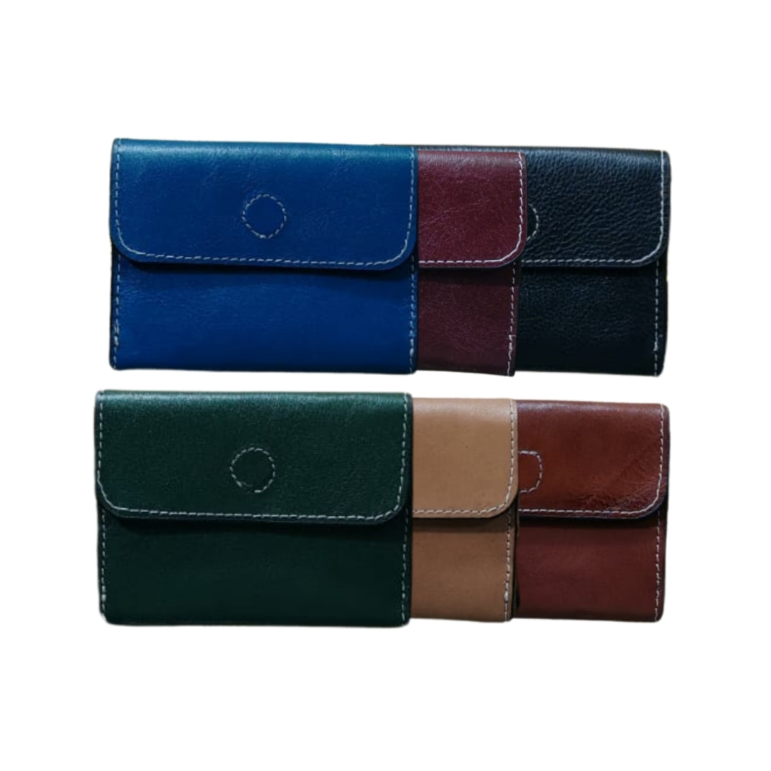 Multi-Color Genuine Leather Unisex Card Holder