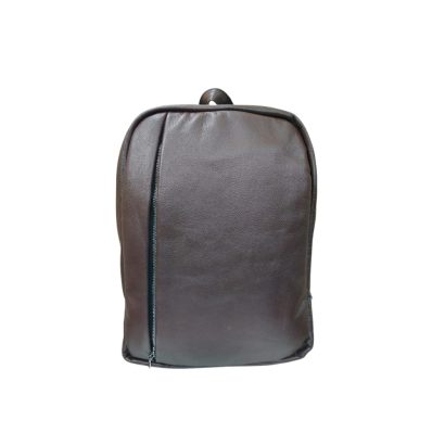 Premium brown leather laptop backpack handcrafted in Bangladesh with padded straps and minimalist design
