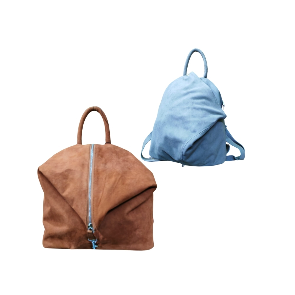 Leather ladies backpack for everyday use, handcrafted in Bangladesh