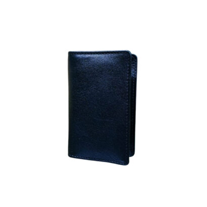 Black Genuine Leather Card Holder for Men – Slim Minimal Wallet Made in Bangladesh